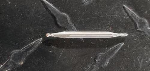 DESCRIPTION: (1) SOLID CARBIDE DOUBLE END BALL END MILL BRAND/MODEL: HERTEL 88249370 RETAIL$: $27.92 SIZE: 1/16" DIA, 1/8" LOC 1/8" SD QTY: 1