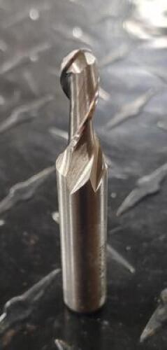 DESCRIPTION: (1) HSCO 2 FL BALL END MILL BRAND/MODEL: HERTEL 84509959 RETAIL$: $35.37 SIZE: 1/4" DIA 5/8" LOC 3/8" SD QTY: 1