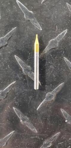 DESCRIPTION: (10) 170M 1/32" STUB END MILL BRAND/MODEL: GARR 170M INFORMATION: TiN COATED RETAIL$: $215.00 SIZE: 1/32" 9/13 QTY: 10