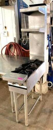 DESCRIPTION: 2-BURNER GAS RANGE WITH 2-TIER SHELF BACKSPLASH BRAND/MODEL: JADE RANGE SIZE: 12" QTY: 1
