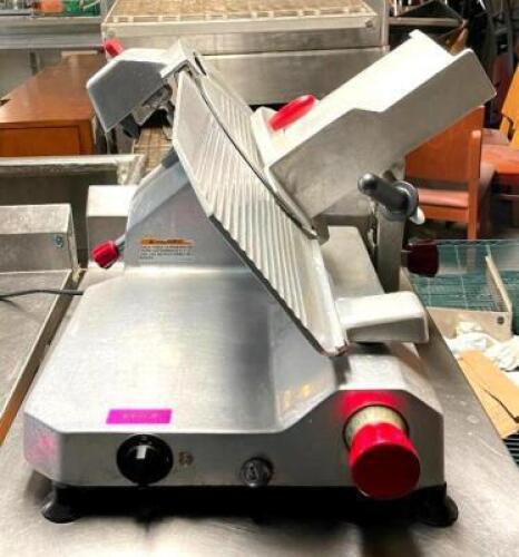 DESCRIPTION: 14" MANUAL SLICER BRAND/MODEL: BERKEL QTY: 1