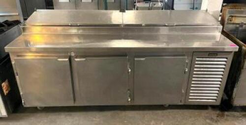 DESCRIPTION: 89" PIZZA PREP TABLE WITH REFRIGERATED BASE BRAND/MODEL: KAIRAK KRP-89S QTY: 1