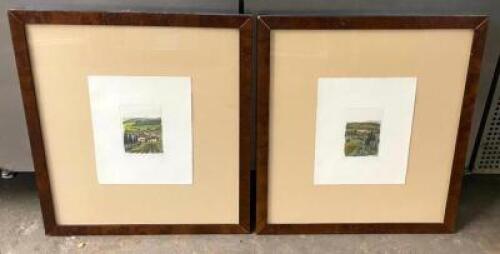 DESCRIPTION: (2) FRAMED PRINTS SIZE: 18"X18" QTY: 2