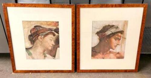 DESCRIPTION: (2) FRAMED PRINTS SIZE: 25"X28" QTY: 2