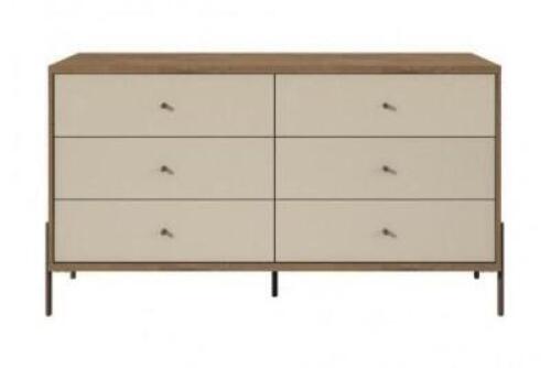 DESCRIPTION: (1) DOUBLE DRESSER BRAND/MODEL: MANHATTAN COMFORT/350594 INFORMATION: WHITE/6-EXTENSION DRAWER RETAIL$: 361.76 SIZE: 32.48"H X 18.5"D X 5