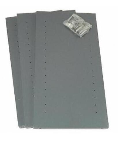DESCRIPTION: (10) PACKS OF (3) SHELF UNITS BRAND/MODEL: GRAINGER/UC5240-3 INFORMATION: GRAY/22-GAUGE RETAIL$: 64.00 PER PK OF 3 SIZE: 36"W X 1-1/4"H X