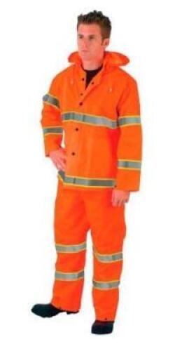 DESCRIPTION: (5) RAIN SUIT BRAND/MODEL: MCR SAFETY/2013RX2 INFORMATION: ORANGE & SILVER/3-PIECE RETAIL$: 63.48 EACH SIZE: MEDIUM QTY: 5