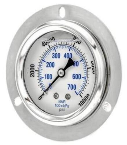DESCRIPTION: (3) GAUGE BRAND/MODEL: PIC GAUGES/PRO-204L-254U INFORMATION: STAINLESS STEEL/RANGE: 0 TO 10,000 PSI RETAIL$: 29.50 EACH SIZE: 2.12"L X 2-
