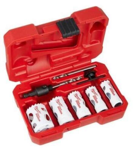DESCRIPTION: (1) GENERAL HOLE SAW KIT BRAND/MODEL: MILWAUKEE/49-22-4005 INFORMATION: ICE HARDENED/BI-METAL/8-PIECES RETAIL$: 80.09 SIZE: 2.8" X 7.5" X