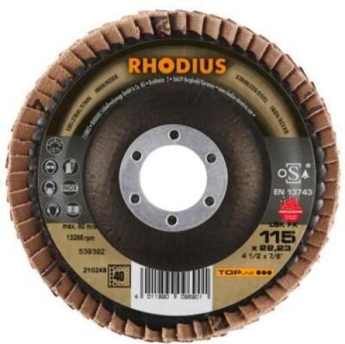 DESCRIPTION: (1) PACK OF (10) SLANTED GRINDING WHEEL BRAND/MODEL: RHODIUS/210184 INFORMATION: FOR USE WITH: STAINLESS STEEL RETAIL$: 34.95 PER PK OF 1
