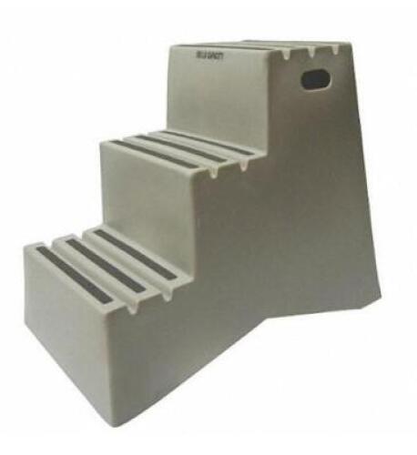 DESCRIPTION: (1) PLASTIC BOX STEP BRAND/MODEL: DPI/ST327-07 INFORMATION: LOAD CAPACITY: 500 LBS/GRAY RETAIL$: 215.96 SIZE: 29-1/2"H X 33-1/2"D X 21"BO