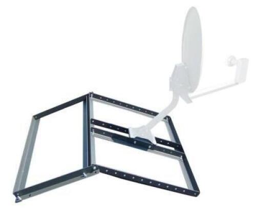 DESCRIPTION: (1) PITCHED ROOF MOUNT BRAND/MODEL: PRM-2 INFORMATION: GRAY/SINGLE-LAYER RETAIL$: 156.82 SIZE: 41.5" X 41.11" X 1.67" QTY: 1