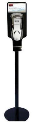DESCRIPTION: (1) HAND SANITIZER STATION STAND BRAND/MODEL: RUBBERMAID/FG750824 INFORMATION: AUTOFOAM/BLACK/FREESTANDING RETAIL$: 169.44 SIZE: 59-1/4"H