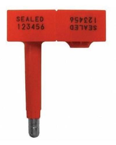 DESCRIPTION: (1) PACK OF APPOX (200) BOLT SEALS BRAND/MODEL: TYDENBROOKS/176262 INFORMATION: RED/PLASTIC/BREAKING STRENGHT: 3,000 LBS RETAIL$: 509.41
