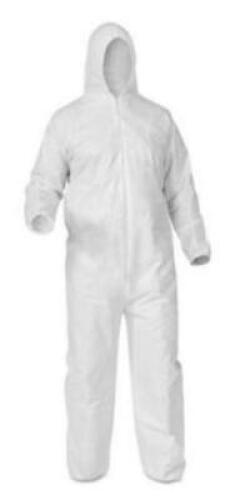 DESCRIPTION: (1) PACK OF (24) COVERALLS BRAND/MODEL: KOOLGUARD/107-KG INFORMATION: WHITE/ELASTIC WRIST & ANKLE RETAIL$: 48.75 PER PK OF 24 SIZE: 5XL Q