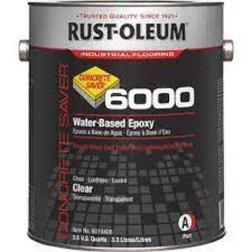 DESCRIPTION: (2) WATER BASED EPOXY BRAND/MODEL: RUST-OLEUM 6000 INFORMATION: CLEAR RETAIL$: 80.00 EA SIZE: 1 GALLON QTY: 2