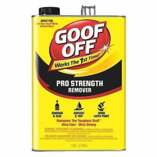 DESCRIPTION: (2) ADHESIVE REMOVER BRAND/MODEL: GOOF OF #6XFF5 RETAIL$: 34.63 SIZE: 1 GALLON QTY: 2