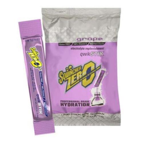 DESCRIPTION: (4) PACKS OF (50) SPORTS DRINK CONCENTRATE QWIK STIK BRAND/MODEL: SQWINCHER INFORMATION: GRAPE RETAIL$: $13.99 EA QTY: 4