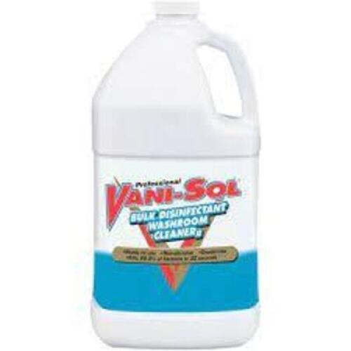 DESCRIPTION: (2) BATHROOM CLEANER AND DISINFECTANT BRAND/MODEL: VANI-SOL RETAIL$: $32.49 EA SIZE: 1 GALLON QTY: 2