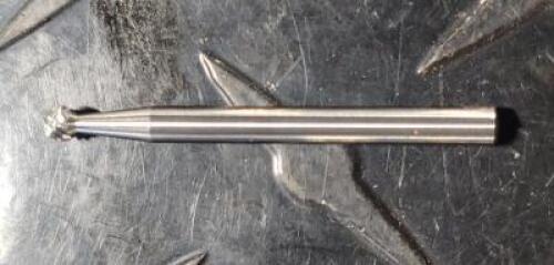 DESCRIPTION: (1) SOLID CARBIDE DOUBLE CUT BURR BRAND/MODEL: ATRAX 85284222 RETAIL$: 12.19 SIZE: 1/8" DIA QTY: 1