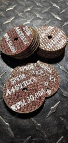 DESCRIPTION: (2) BOXES OF (50) DOUBLE REINFORCED RESINOID CUT-OFF WHEELS BRAND/MODEL: SPEED CUT ABRASIVES A46TBXX RETAIL$: $ 66.50 PER BOX SIZE: 2" X