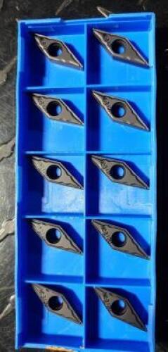 DESCRIPTION: (20) SOLID CARBIDE CNC INSERTS BRAND/MODEL: KORLOY VBMT160408-HMP RETAIL$: $ 39.99 PER INSERT QTY: 20