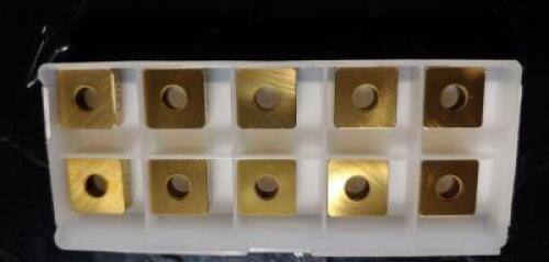 DESCRIPTION: (20) SNMG STYLE CARBIDE TURNING INSERTS BRAND/MODEL: TUNGALOY SNMG433TH RETAIL$: $ 16.53 PER INSERT QTY: 20