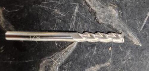 DESCRIPTION: (1) SOLID CARBIDE SQ. END MILL BRAND/MODEL: ACCUPRO 09653403 RETAIL$: 12.54 SIZE: 1/8" DIA 1/2" LOC QTY: 1