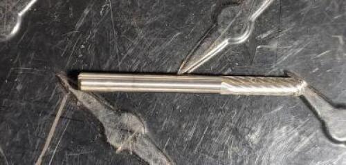 DESCRIPTION: (1) SOLID CARBIDE SINGLE CUT BALL BURR BRAND/MODEL: ATRAX 85282082 RETAIL$: $ 12.24 EA SIZE: 1/8" DIA QTY: 1