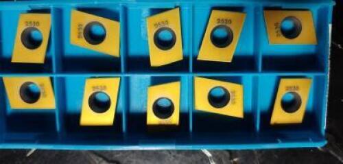 DESCRIPTION: (20) CDE322R0C1 MILLING INSERTS BRAND/MODEL: INGERSOLL 5832890 INFORMATION: TIALN/TIN FINISH RETAIL$: $ 17.84 PER INSERT QTY: 20