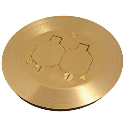 ROUND FLOOR BOX COVER KIT IN SOLID BRASS