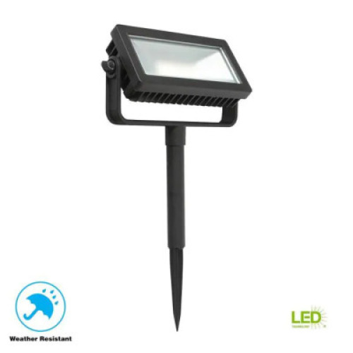 (4) LOW VOLTAGE BLACK OUTDOOR INTEGRATED LED LANDSCAPE FLOOD LIGHT WITH INTENSITY LEVELS