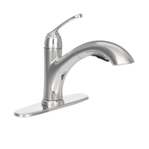 CANTARA SINGLE-HANDLE PULL-OUT SPRAYER KITCHEN FAUCET IN POLISHED CHROME