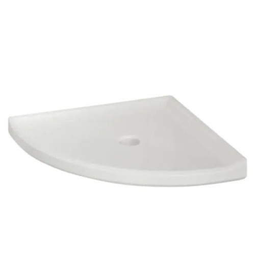 RESTORE 8" RESIN WALL MOUNTED CORNER SHOWER SHELF TILE IN WHITE