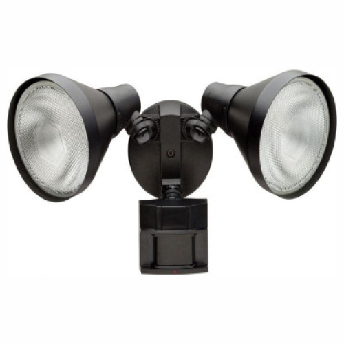 110-DEGREE BLACK MOTION ACTIVATED OUTDOOR FLOOD LIGHT