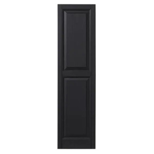 (2) PAIR OF RAISED PANEL POLYPROPYLENE SHUTTERS PAIR IN BLACK