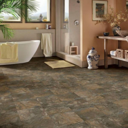 90 SQFT OF DARK GREY SLATE PEEL AND STICK VINYL TILE
