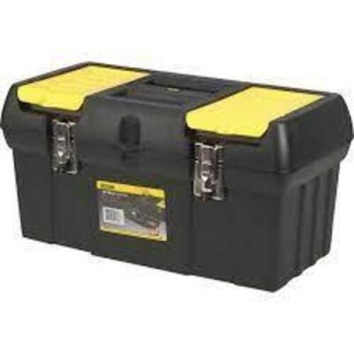 DESCRIPTION: STANLEY 19" PLASTIC TOOLBOX BRAND/MODEL: STANLEY SIZE: 19" LOCATION: SHOP QTY: 1