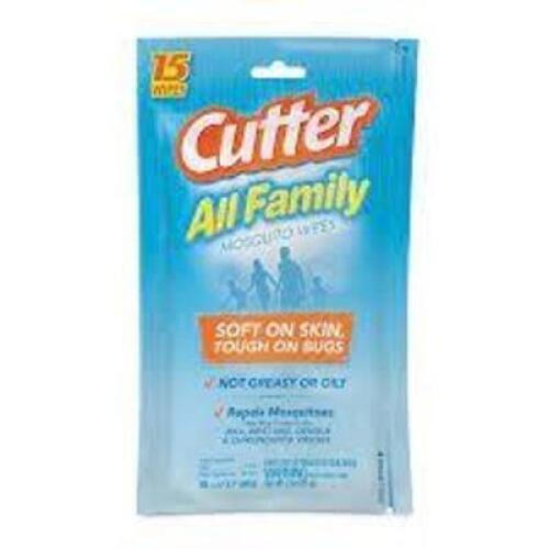 DESCRIPTION: (6) ALL FAMILY INSECT REPELLANT TOWELETTES-18 WIPES BRAND/MODEL: CUTTER SIZE: 18 WIPES LOCATION: SHOP QTY: 6