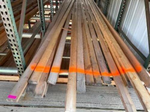 DESCRIPTION: CONTENTS OF BIN - 18 PIECES OF 4" X 2" X 16' PINE BOARDS. SIZE: 16' LOCATION: B SIDE THIS LOT IS: ONE MONEY QTY: 1