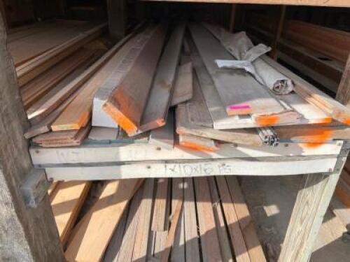 DESCRIPTION: CONTENT OF BIN -ASSORTED PINE BOARDS. SIZE: 8' LOCATION: BUILDING #3 TOP THIS LOT IS: ONE MONEY QTY: 1