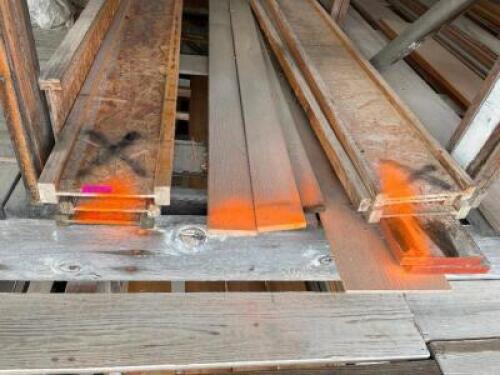 DESCRIPTION: CONTENT OF BIN -ASSORTED PARTICLE BOARDS PLANKS LOCATION: BUILDING #4 QTY: 1
