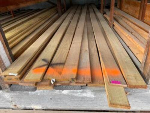 DESCRIPTION: CONTENT OF BIN -ASSORTED PINE BOARDS. SIZE: 16' LOCATION: BUILDING #4 QTY: 1