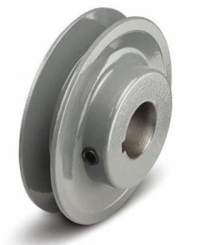 DESCRIPTION: (1) STANDARD V-BELT PULLEY BRAND/MODEL: TB WOODS/862B INFORMATION: 2-GROOVES/GRAY/CAST IRON RETAIL$: 142.24 SIZE: 8.95"DIA X 1/2 TO 2-1/2