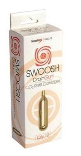 DESCRIPTION: (1) PACK OF (12) CO2 REFILL CARTRIDGES BRAND/MODEL: DIVERSITECH/GGC-12 INFORMATION: FOR DRAIN GUN RETAIL$: 44.10 PER PK OF 12 SIZE: 2-1/2