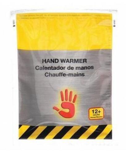 DESCRIPTION: (1) PACK OF (50) HAND WARMERS BRAND/MODEL: CONDOR/32HD77 INFORMATION: AVERAGE TEMP: 109F/HEATING TIME: UP TO 8 HR RETAIL$: 61.40 PER PK O