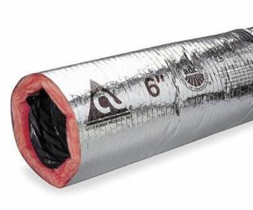 DESCRIPTION: (1) INSULATED FLEXIBLE DUCT BRAND/MODEL: ATCO/13002508 INFORMATION: SILVER/DOUBLE-PLY/MAX FLOW: 5,000 FPM RETAIL$: 74.30 SIZE: 25'DUCT LE