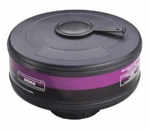 DESCRIPTION: (6) GAS MASK CANISTER BRAND/MODEL: 3M/450-02-11R06 INFORMATION: BLACK & MAGENTA/FR-M40 RETAIL$: 95.43 EACH QTY: 6