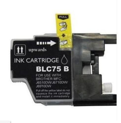 DESCRIPTION: (6) PREMIUM COMPATIBLE INK CARTRIDGES BRAND/MODEL: BROTHER/LC71/75 INFORMATION: BLACK/FOR USE WITH MULTIPLE BROTHER PRINTER, MUST INSPECT