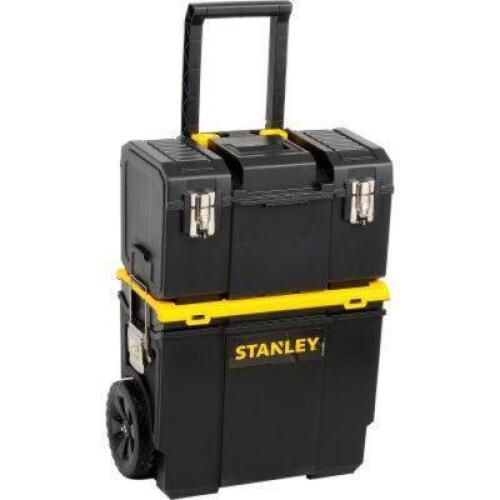 DESCRIPTION: (1) MOBILE WORKSTATION BRAND/MODEL: STANLEY/STST18613 INFORMATION: 3-IN-1/BLACK & YELLOW RETAIL$: 82.43 SIZE: 18-1/2"W X 11"D X 24-13/16"